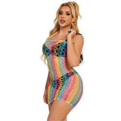 Subblime - 952365 Robe Réseille Épaules Nues Arc-En-Ciel Taille Unique